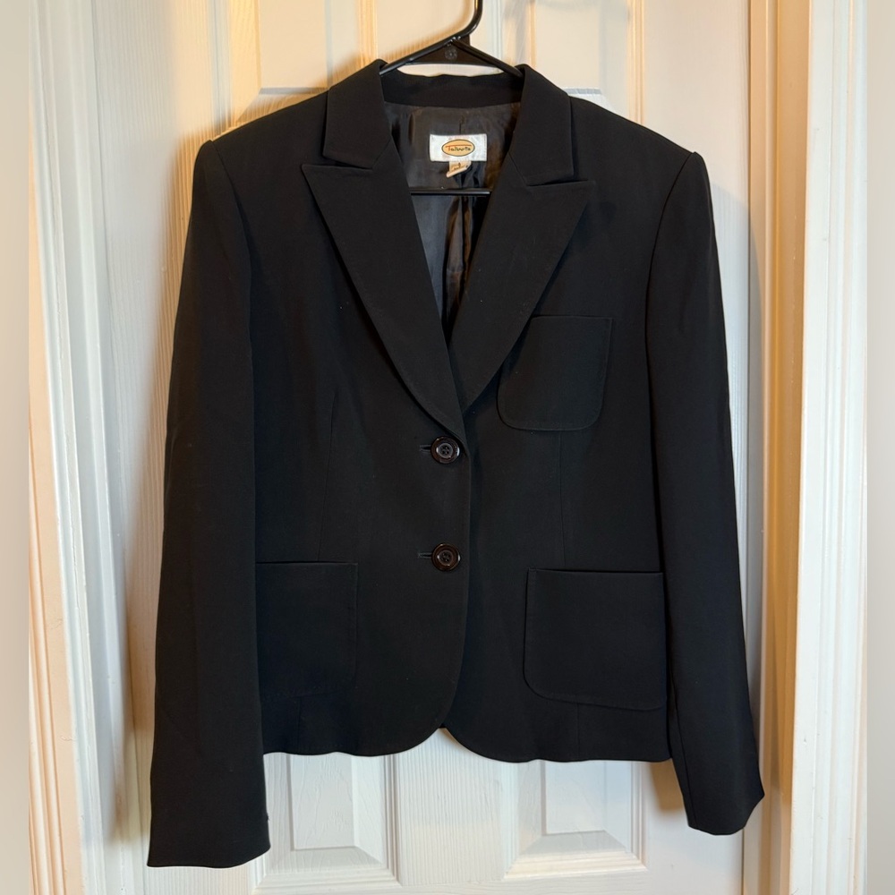Talbots Black Classic Two-Button Blazer